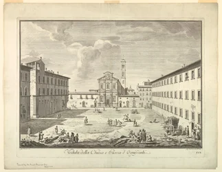 Widok Florencji, tablica z "Wybór XXIV Widoki na główne dzielnice, place, kościoły i pałace miasta Florencji"