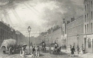 Farringdon Street i więzienie floty, 1830 r