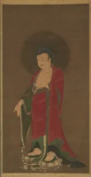 Budda Amitabha zstępujący ze swojej Czystej Krainy