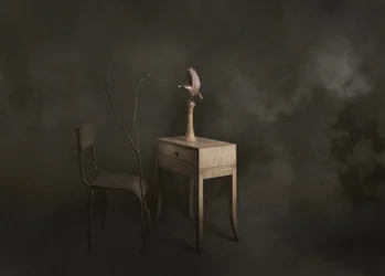 Spokojna scena z ptakami