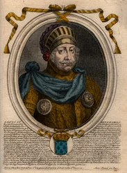 Portret Ludwika VI, zwany Grubym - rycina z 