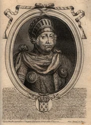 Portret Ludwika VI, zwany Grubym - rycina z 
