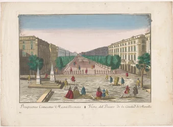 Widok na promenadę w Marsylii Vista del paseo de la ciudad de Marsella (tytuł obiektu)