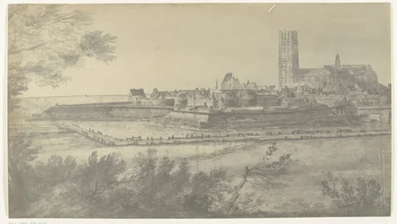 Widok Harderwijk, 1672 Zdjęcia rysunków z najazdu francuskiego na Holandię w 1672 roku autorstwa Adama Fransa van der Meulena zachowanych w Manufacture des Gobelins (tytuł serii)
