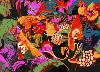 Kolaż kwiatowy, 2016 (mixed media)