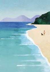 Spokojny spacer po plaży