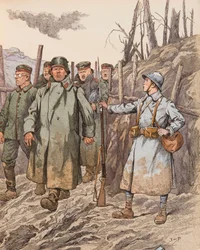 Jacques Marie Gaston Onfroy de Breville dit JOB (1858-1931) - Blueberry (młody rekrut nadzorujący niemieckich jeńców w czasie I wojny światowej), zbiory prywatne