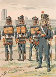 Jacques Marie Gaston Onfroy de Breville dit JOB (1858-1931) - wojska francuskie trzymane przez cały czas: artyleria pied (1812), kolekcja prywatna