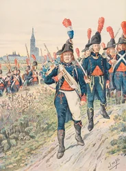 Jacques Marie Gaston Onfroy de Breville dit JOB (1858-1931) - wojska francuskie trzymane przez cały czas: Strasbourg Pontonniers (1793), zbiory prywatne