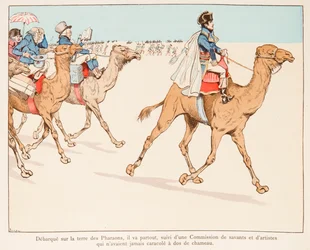 Jacques Marie Gaston Onfroy de Breville dit JOB (1858-1931) - Napoleon Bonaparte na wyprawie do Egiptu z Armee i Naukowcami w 1798 r., zbiory prywatne