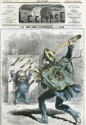 Le jeux des knife, Adolphe Thiers (1797-1877), francuski historyk i mąż stanu. Okładka w „” L