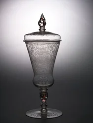 Kryty kielich, ok. 1715 (szkło)