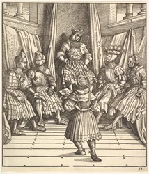Ilustracja z Białego króla Der Weiß König, XV-XVI wiek.