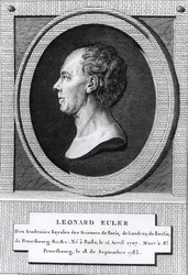 Portret Leonarda Eulera (1707-83) (rycina) (zdjęcie czarno-białe)